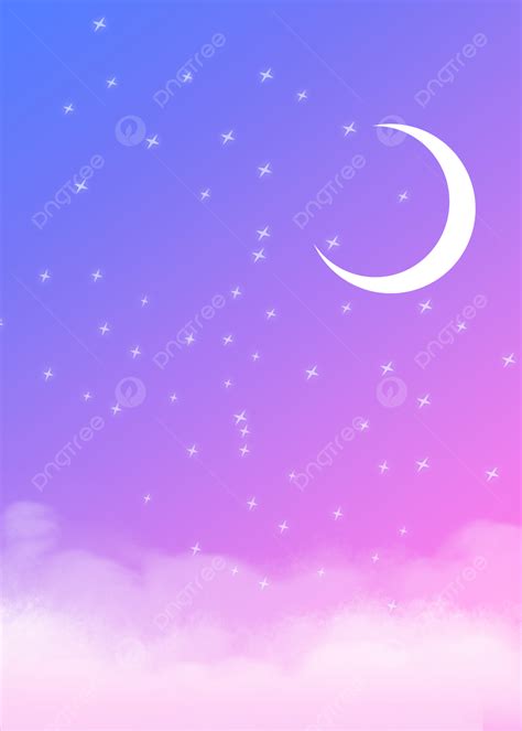 Cool Stars Cloud Moon Background Wallpaper Image For Free Download - Pngtree