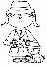 Detective Coloring Pages For Kids sketch template