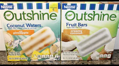 Nestle Outshine Coconut Waters and Creamy Coconut Fruit Bars Review - YouTube