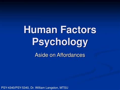 PPT - Human Factors Psychology PowerPoint Presentation, free download - ID:2687176