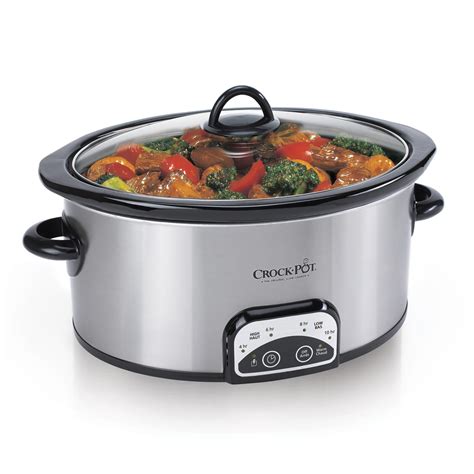 Crock-Pot® Smart-Pot™ 4Qt. Oval Programmable Slow Cooker, Stainless ...