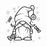 Swedish Christmas Gnome Coloring Page Pages sketch template