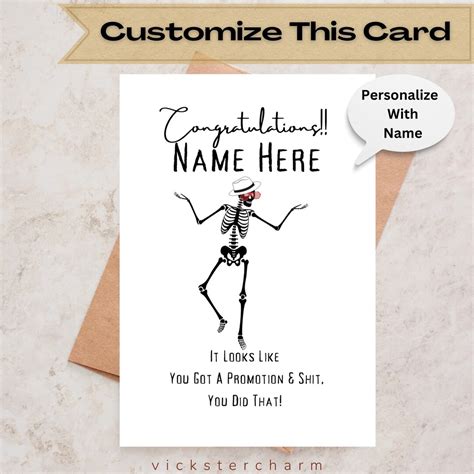 Job Promotion Card Personalized Congrat New Job Promotion - Etsy