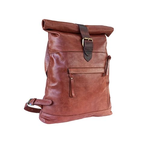 Dark Tan Leather Backpack – BLINK LEATHER