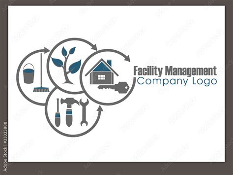 Facility Management - Logo -Service rund um Immobilien Stock ...