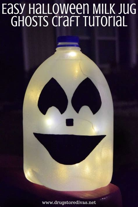 Easy Halloween Milk Jug Ghosts Craft Tutorial | Drugstore Divas