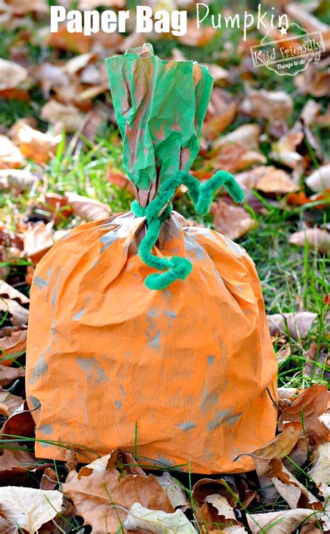 Easy and Fun Paper Bag Pumpkin Craft for Kids to Make