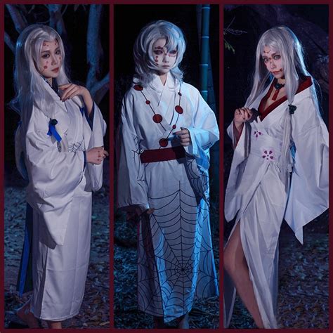 Anime Demon Slayer Cosplay Spider Rui Kimono Spider Mother Sister ...