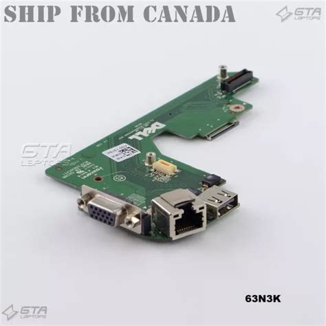 DELL LATITUDE E5420 Laptop USB Ethernet VGA Port Board 63N3K $6.99 - PicClick CA