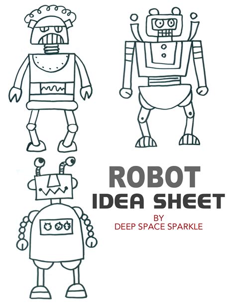 Robot Drawing Guide - Deep Space Sparkle | Deep space sparkle, Guided ...