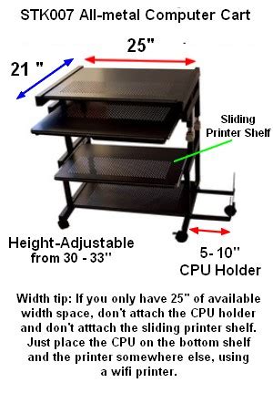 STK 007 metal Computer Cart