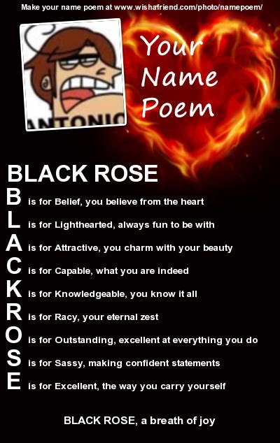 Your Name Poem by 88Black-Rose88 on DeviantArt