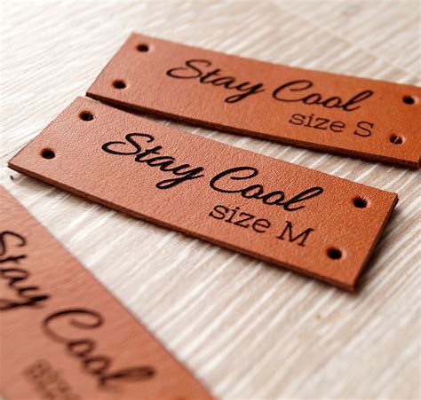 Clothing labels leather labels custom garment labels logo | Etsy