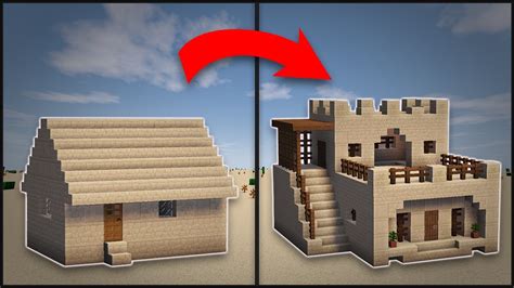 Minecraft: How To Remodel A Desert Village Large House - YouTube