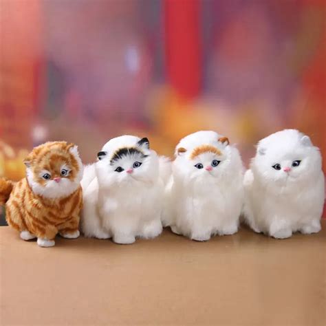 Simulation Stuffed Plush Cats Toys Soft Sounding Electric Cute Plush ...