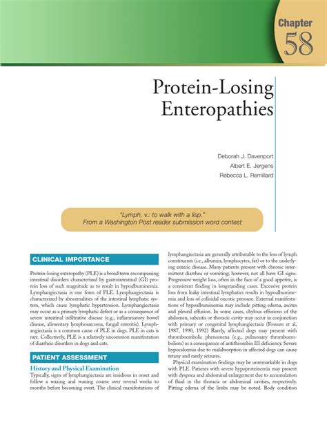 (PDF) Protein-losing enteropathy