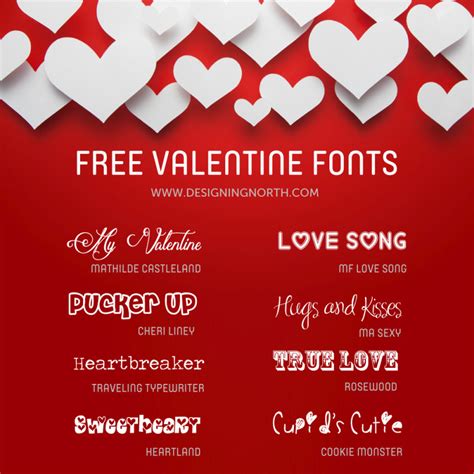 Flirty Free Fonts for Valentine's Day | Designing North Studios