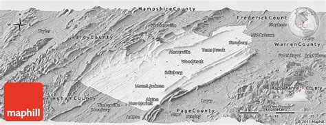 Gray Panoramic Map of Shenandoah County