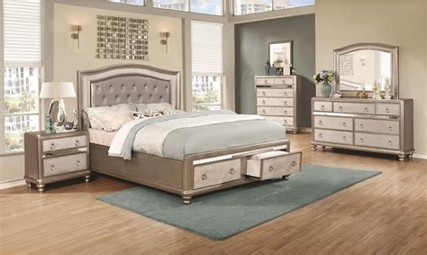 Bedroom Elegant Classic Furniture 4pc Set Uph Eastern King Size Bed w ...