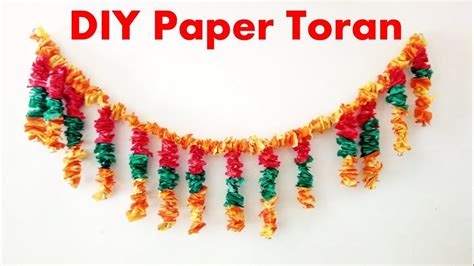 How to make Toran.Wall hanging from Paper || Tissue Paper crafts ...