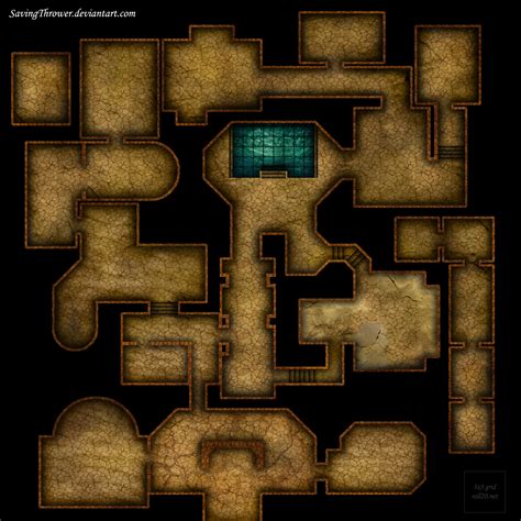 Clean sand dungeon battlemap for online DnD/roll20 by SavingThrower on ...