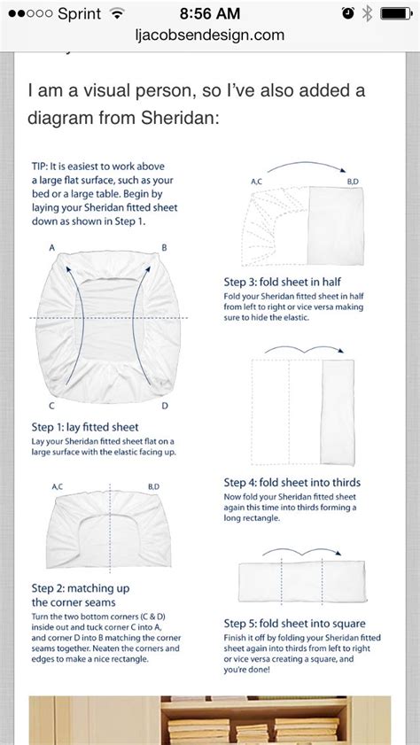 Folding Fitted Sheet Diagram