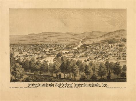 Historic Map - Bethlehem, PA - 1877 | World Maps Online