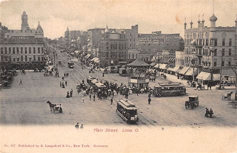 Lima Ohio Main Street Antique Postcard (J22395) - Mary L. Martin Ltd ...