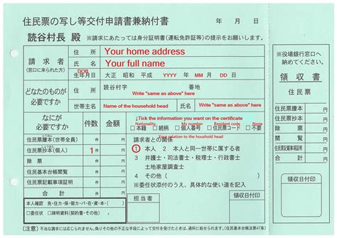 Certificate of Residence for Individuals (住民票抄本) at Yomitan-son | OIST Groups