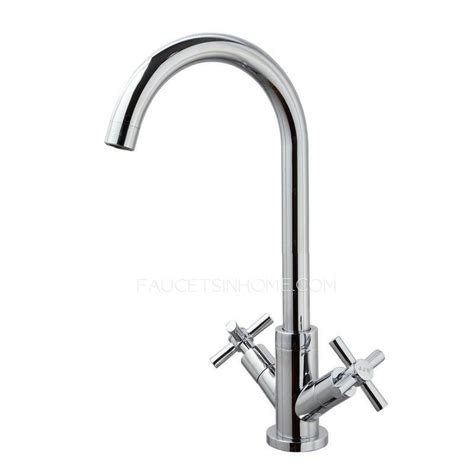 New Arrival Copper Two Cross Handle Kitchen Faucet One Hole