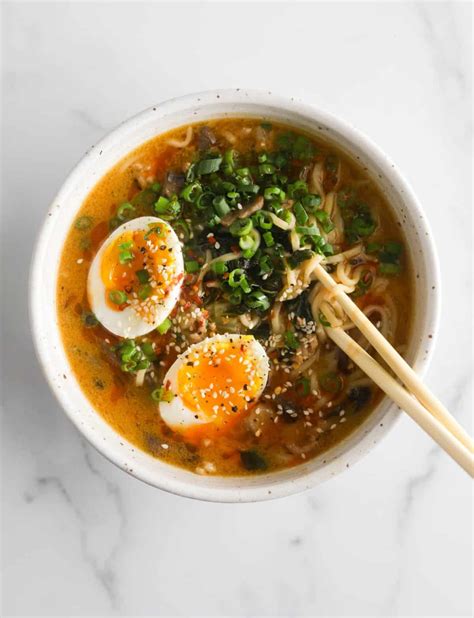 Spicy Miso Soup with Ramen - The Healthy Epicurean