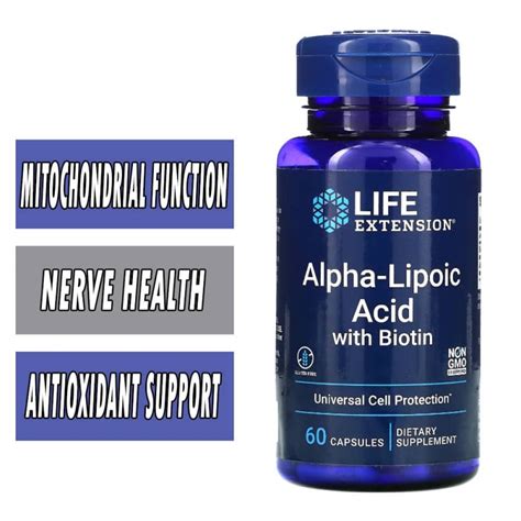 Alpha-Lipoic Acid with Biotin | Life Extension | Antioxidant