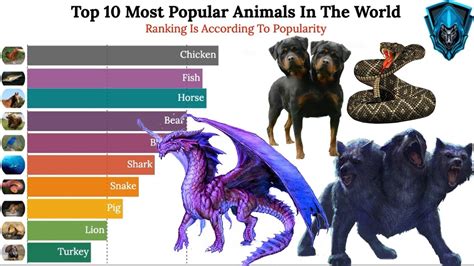 Top 10 most popular animals in the world - YouTube