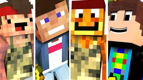 TOP 10 MINECRAFT YOUTUBER SKINS - YouTube