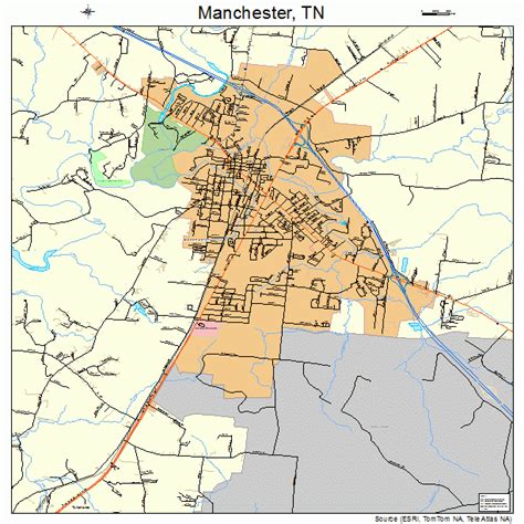 Manchester Tennessee Street Map 4745500