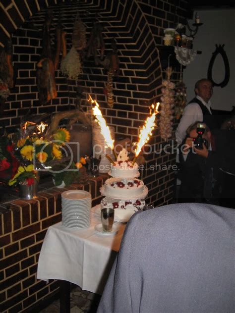 Big Birthday Cake Sparklers Inside Restaurant Photo by CakeSparklers | Photobucket