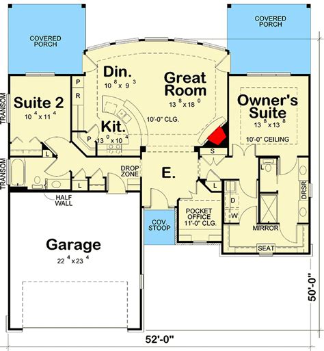 Two Bedroom Ranch Home - 42211DB | Architectural Designs - House Plans