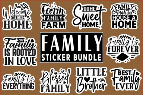 Family Sticker Bundle 15 design - Buy t-shirt designs