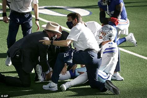 Dak Prescott leaves the field in tears after a gruesome ankle injury | Daily Mail Online