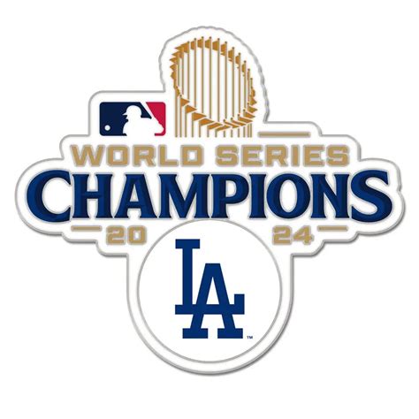 2024 MLB World Series Champions Los Angeles Dodgers Trophy Logo Lapel ...