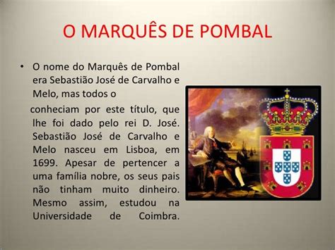 BIOGRAFIA DO " MARQUÊS DE POMBAL"