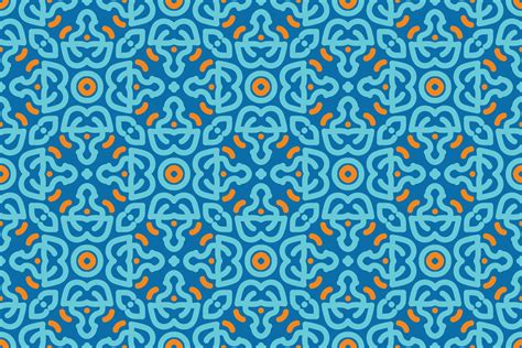 Fabric seamless pattern with blue and orange color 27958892 Vector Art at Vecteezy