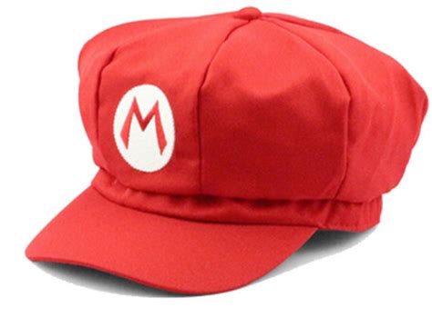 Super Mario Bros Costume Hat Red Adult Child 1452