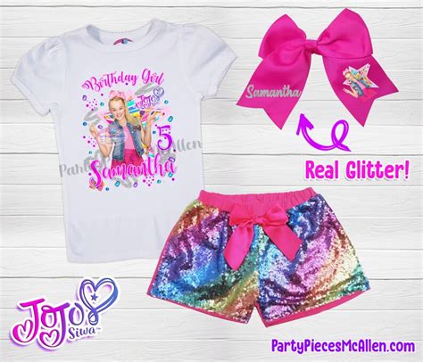 Jojo Siwa Birthday Shorts Outfit Sequin Rainbow Shorts Jojo | Etsy