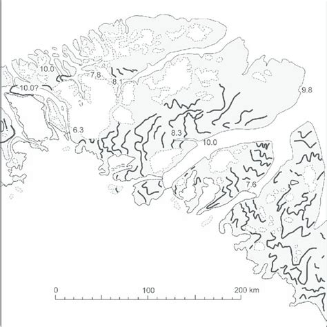 Trend lines of early and mid- Holocene deglaciation simplified from ...