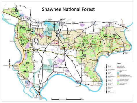 Shawnee national forest, Forest map, Shawnee