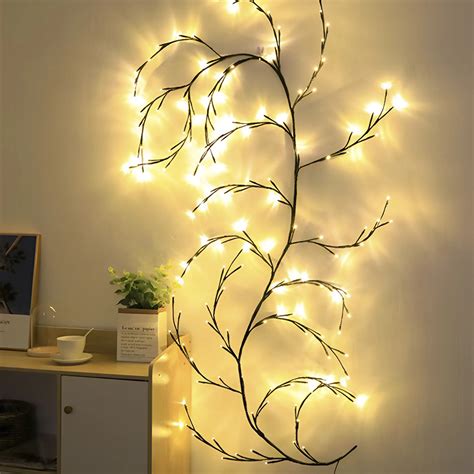 LED-Vine-String-Lights-DIY-Tree-Branch-Lamp-Strip-Bedroom-Wedding-Party ...