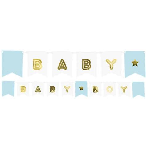 Blue Baby Boy Banner & Decorations - Next Day Delivery