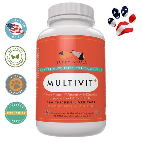 Best Senior Dog Vitamins Supplement - no.1 Multivitamin for Nutrients, Calcium, Digestive ...