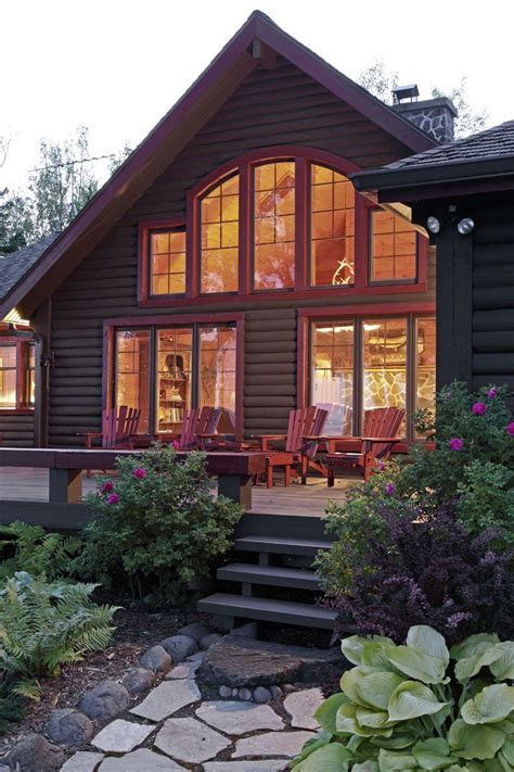 7 best Log Cabin color schemes images on Pinterest | Homes, Cottage and Facades